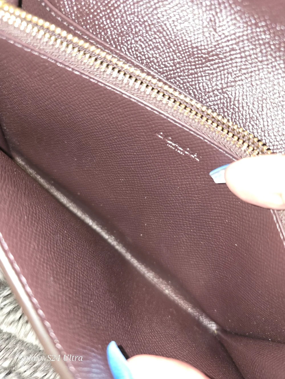 Coach Metallic Purple Crossbody Bag Euc - Picture 6 of 6